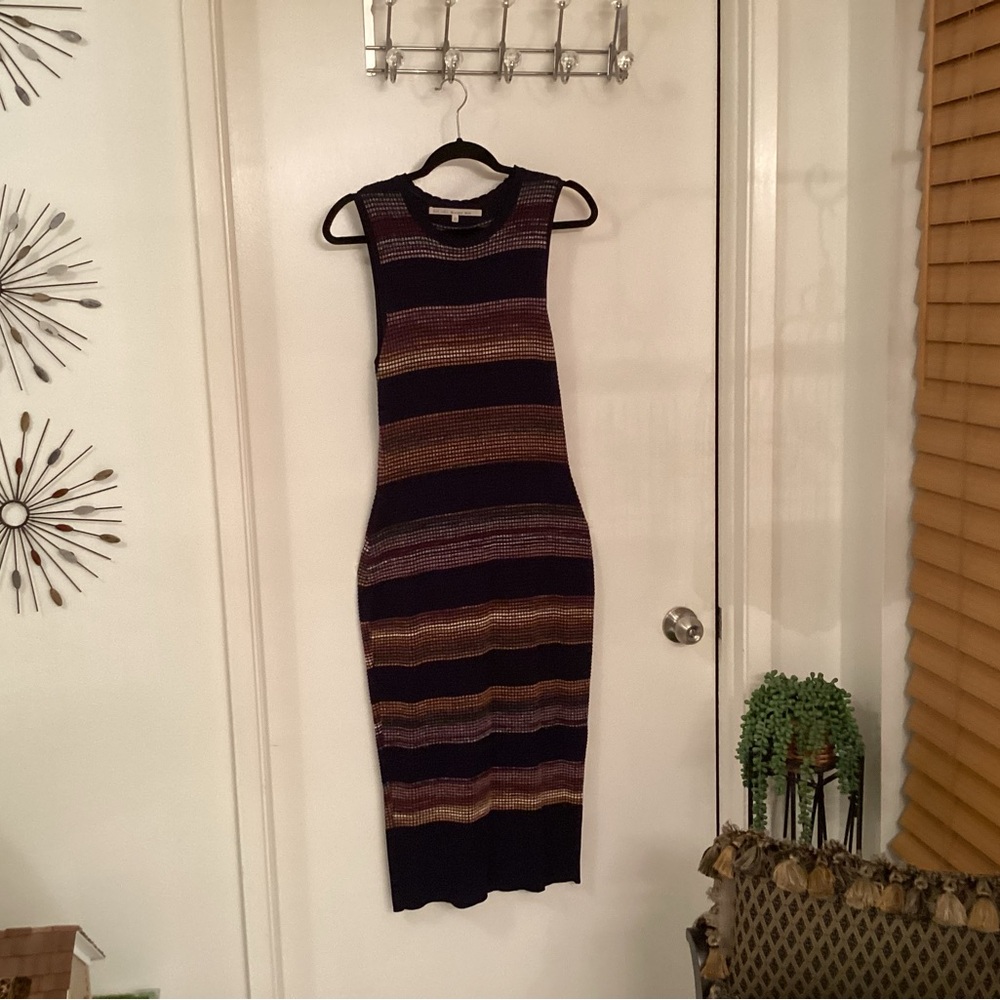 Striped Sleeveless Knit Dress Rachael Roy Size Large